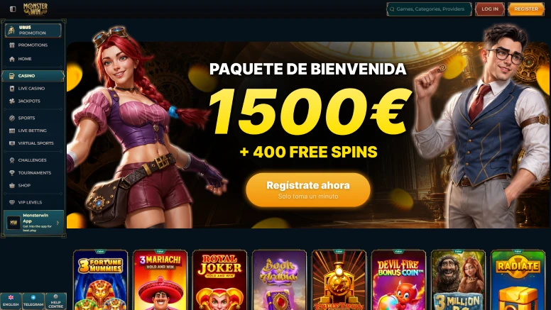 App móvil casino Monster Win